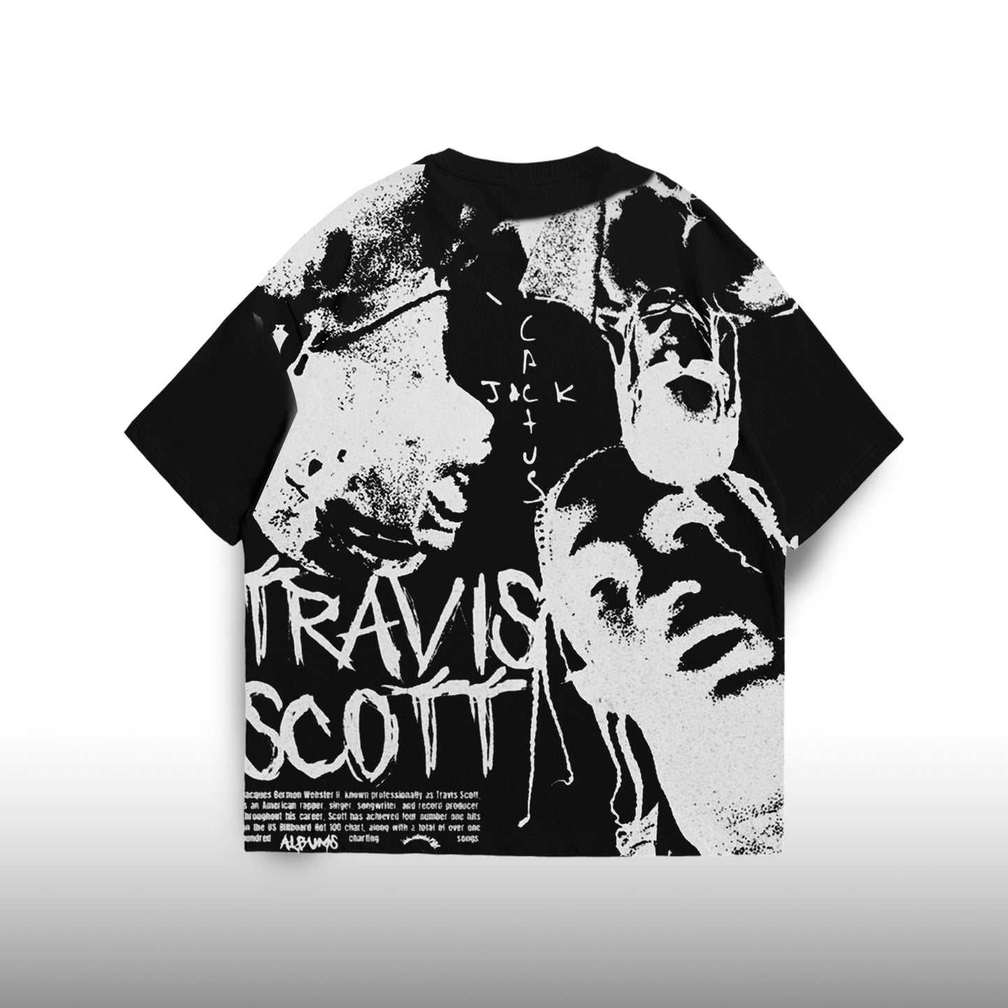 Travis Scott Albums Oversized T-Shirt – Black