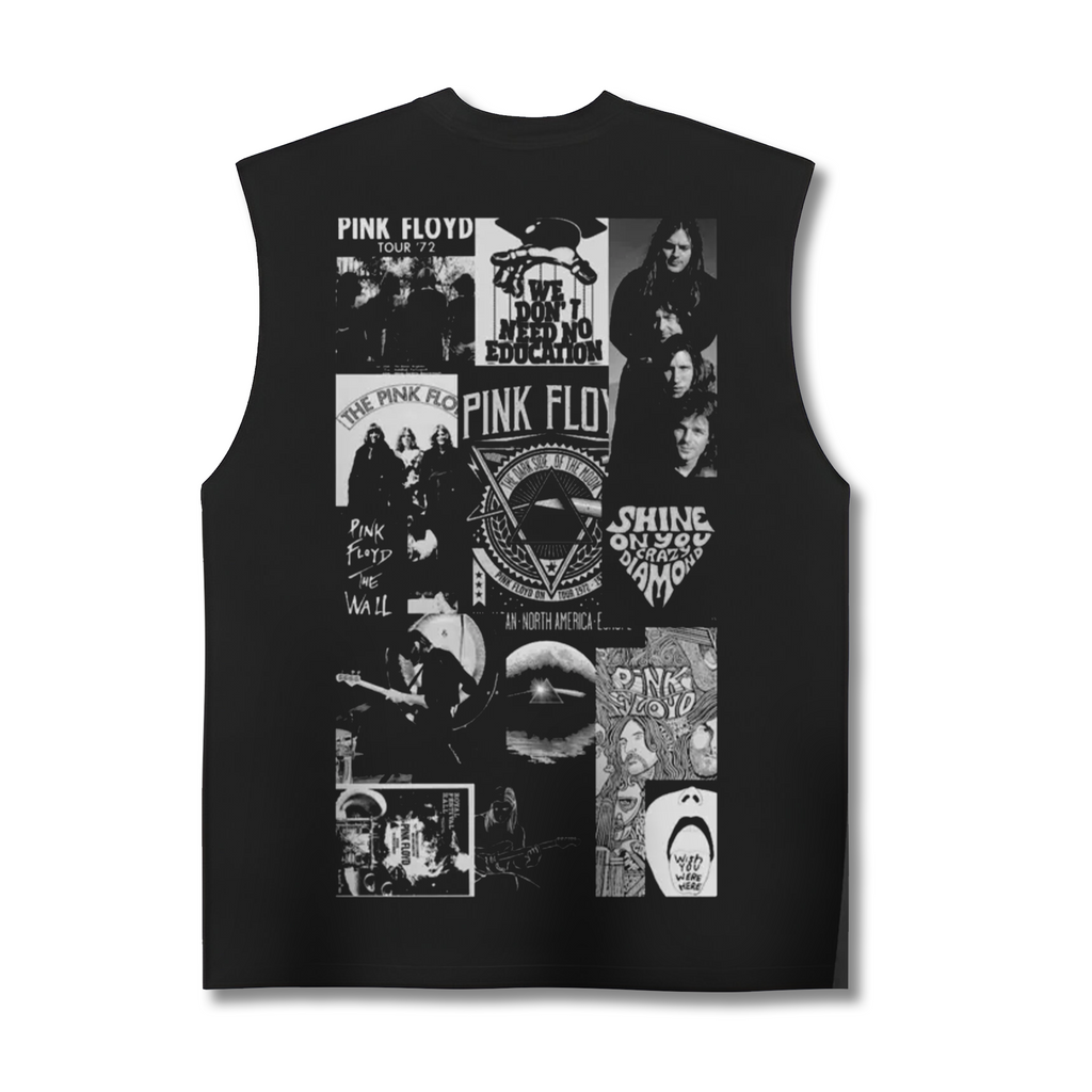 PINK FLOYD BW Back Printed Oversized Tank