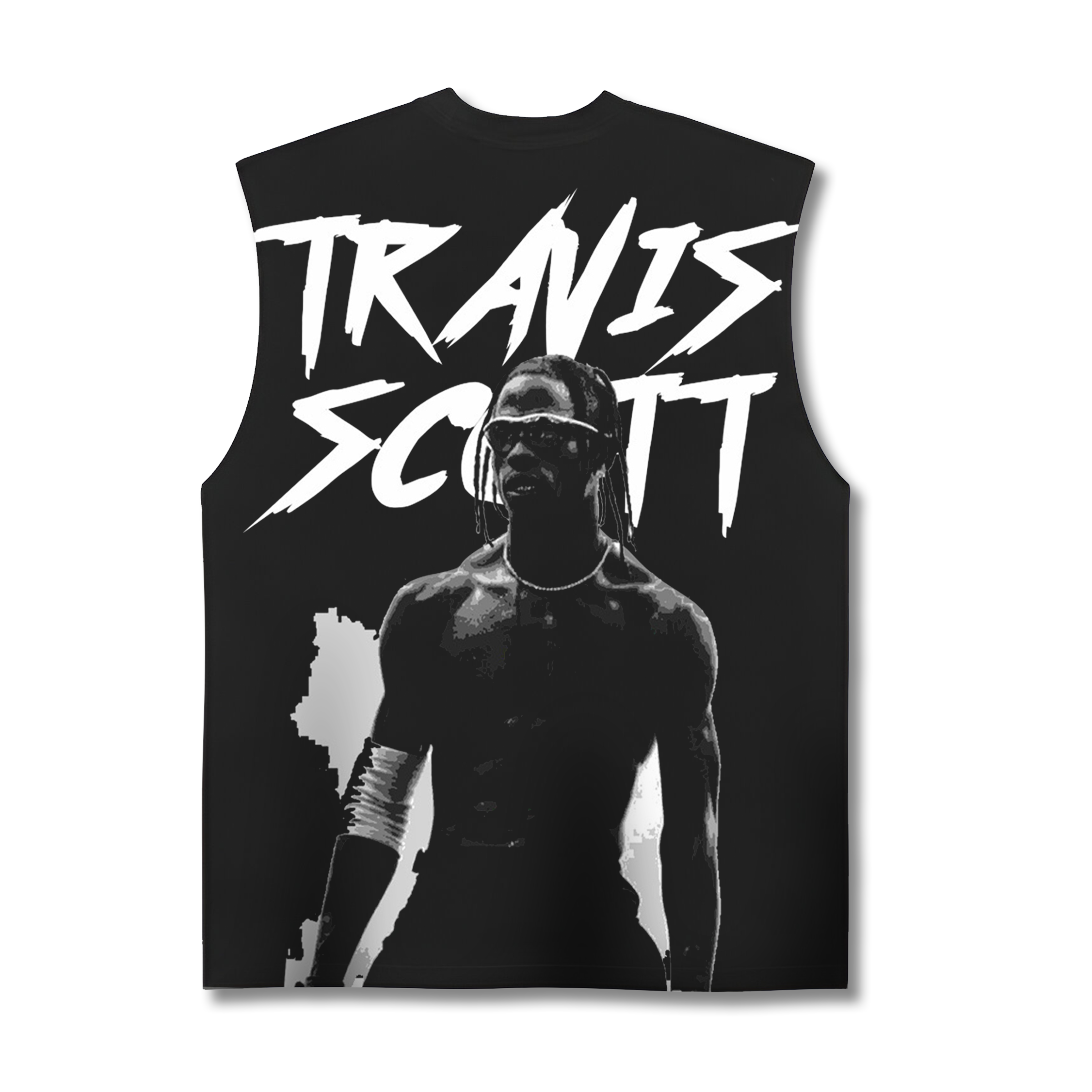 TRAVIS SCOTT BLACK OVERSIZED TANK