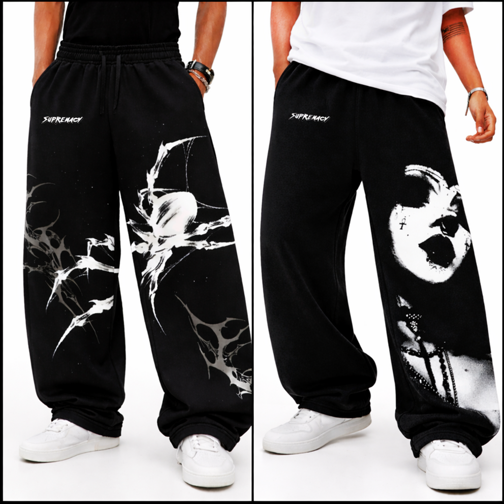 The Black Widow Wide-Legs + The Gothica Heavyweight (Joggers Combo)