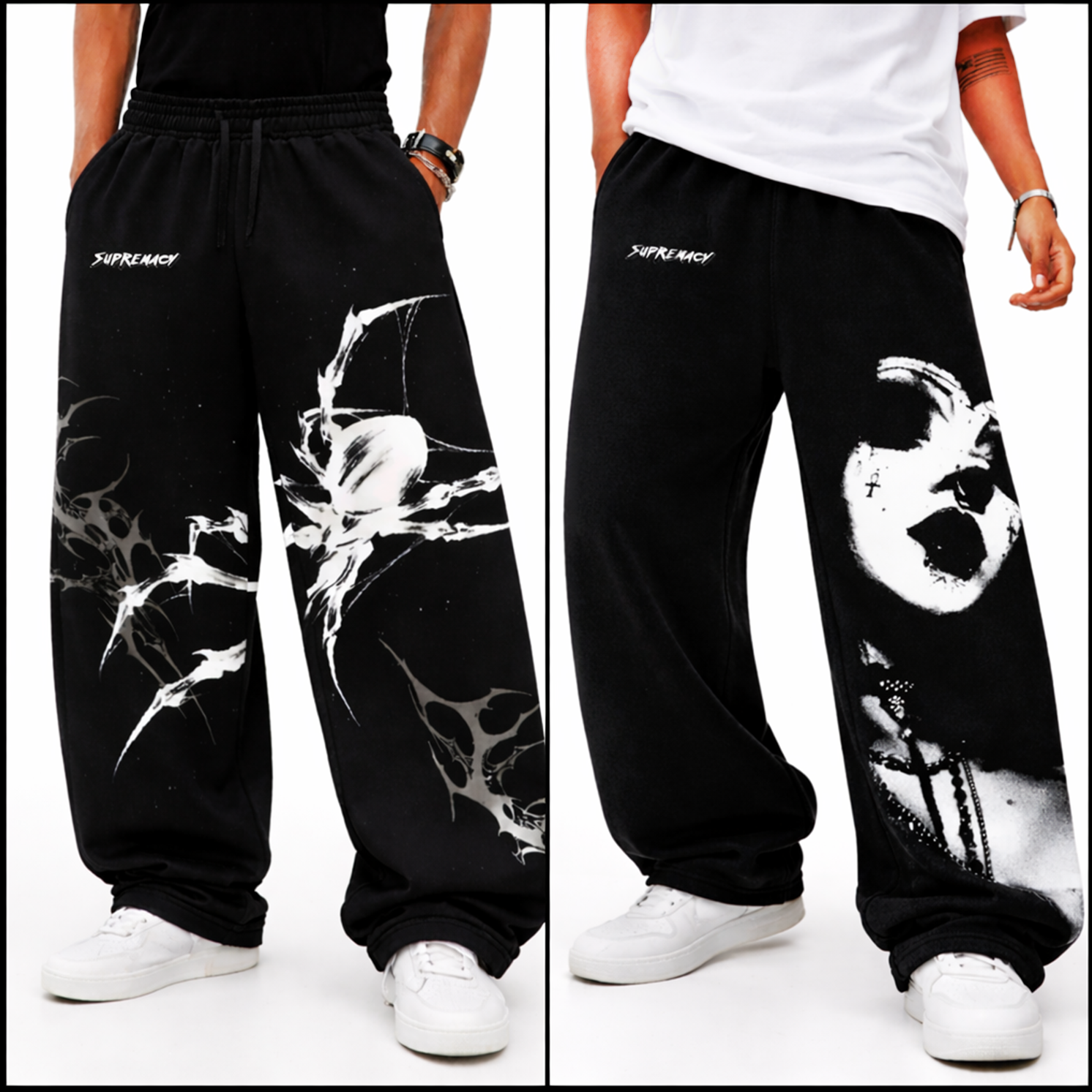 The Black Widow Wide-Legs + The Gothica Heavyweight (Joggers Combo)