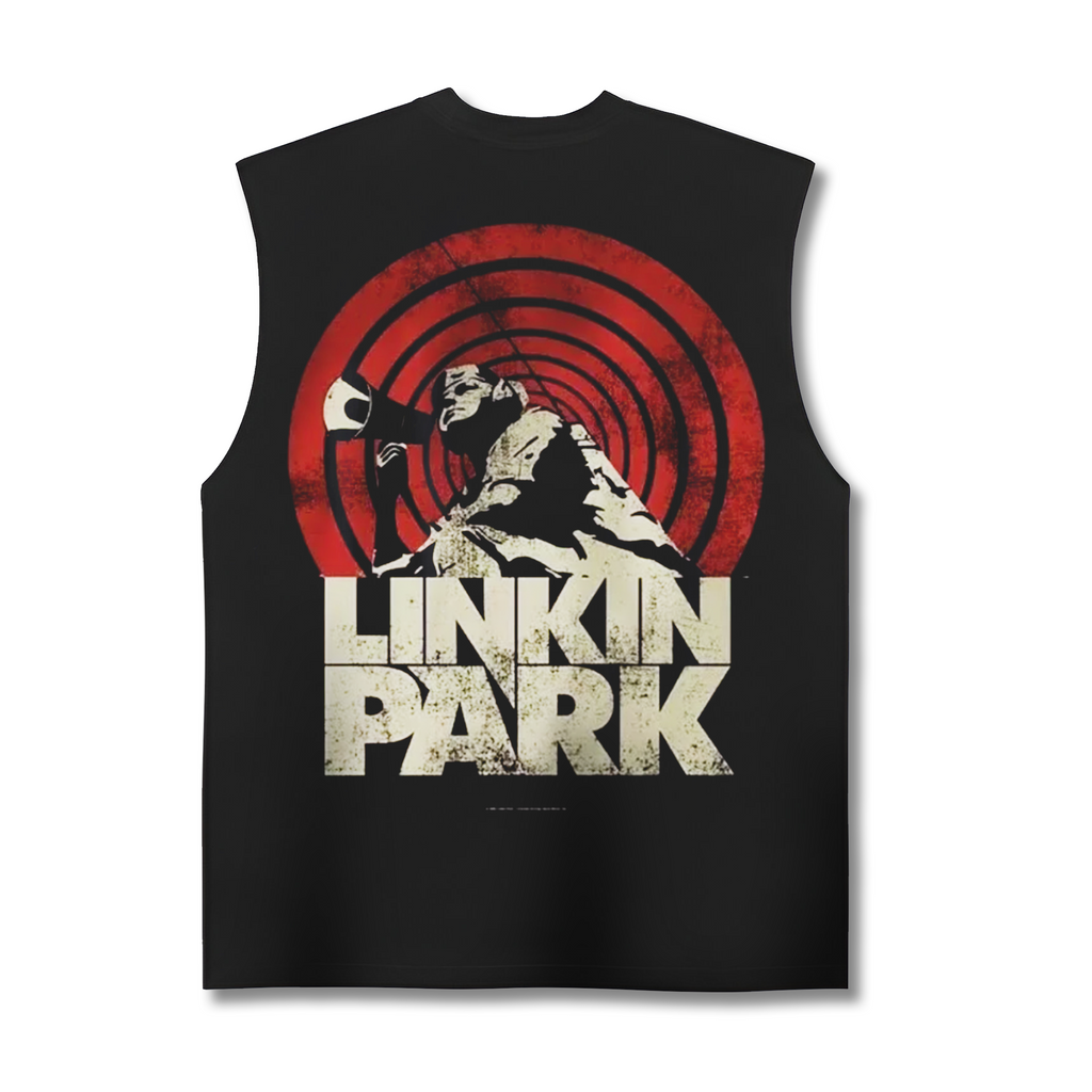 LINKIN PARK Red Back Printed Oversized Tank