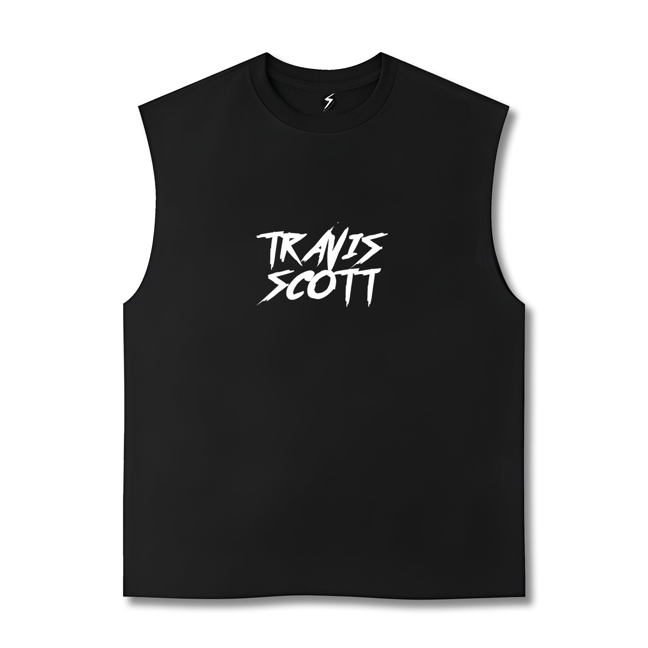 TRAVIS SCOTT BLACK OVERSIZED TANK