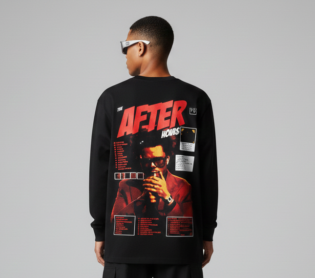 THE WEEKND Afterhours Oversized Full Sleeves T-shirt