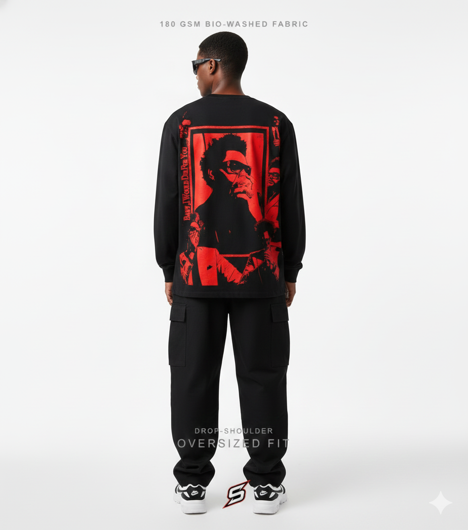 The Weeknd Full Sleeves Oversized T-shirt