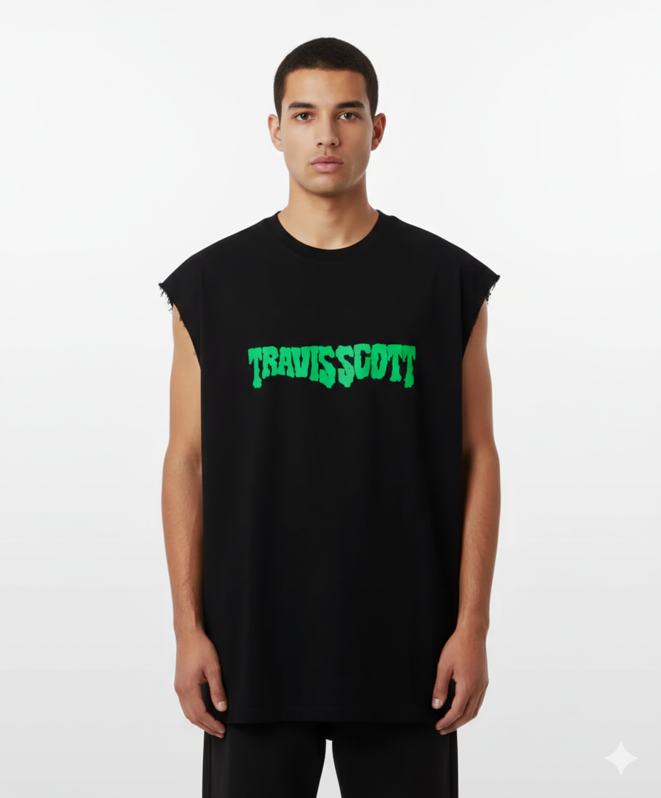 Travis Scott Back Printed OversizedTank