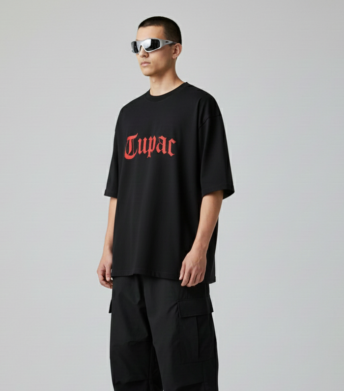 TUPAC Back-Printed Oversized T-shirt