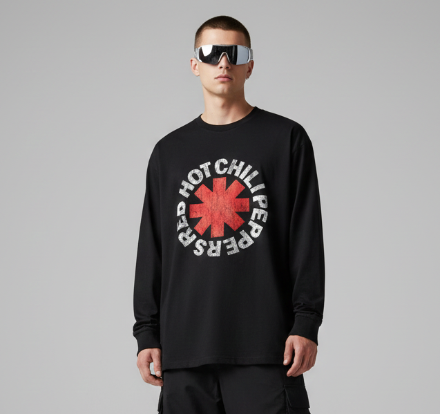 RED HOT CHILLI PEPPERS Oversized Full Sleeves T-shirt