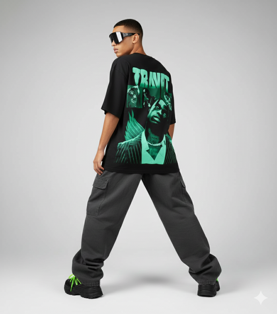 Travis Scott Back Printed Oversized Tshirt