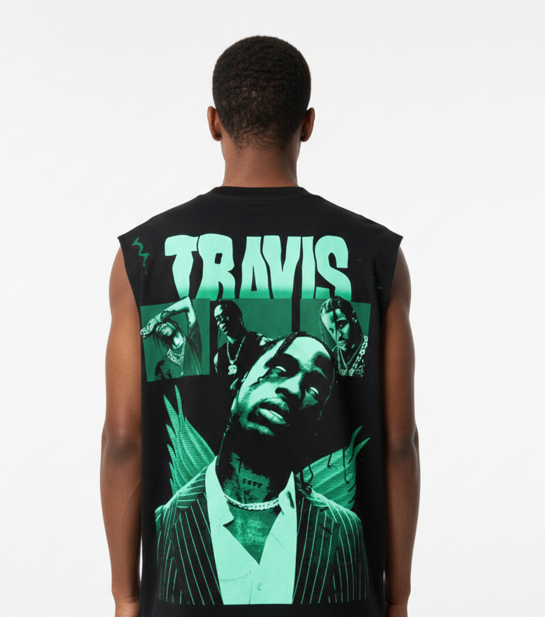 Travis Scott Back Printed OversizedTank
