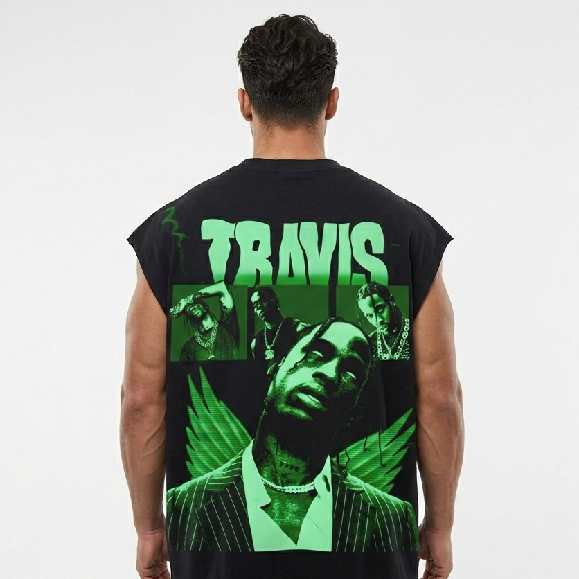 Travis Scott Back Printed OversizedTank