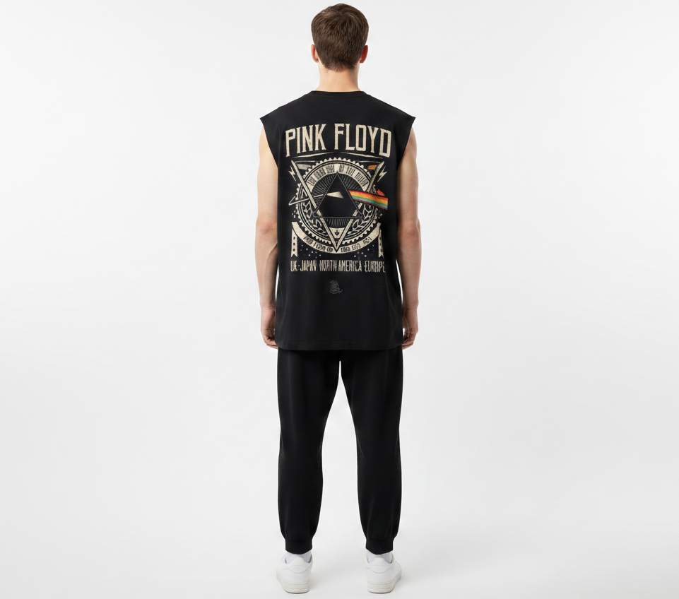 PINK FLOYD DSOTM Back Printed Oversized Tank