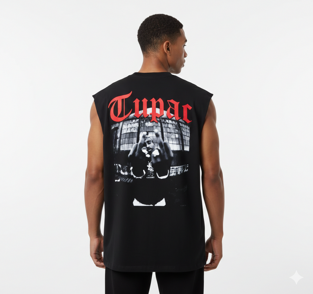 TUPAC Back-Printed Oversized Tank