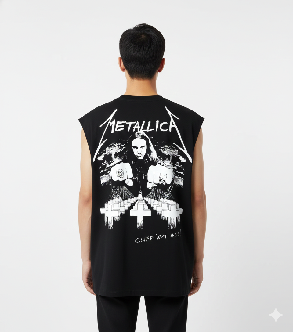 METALLICA BLACK Oversized Tank