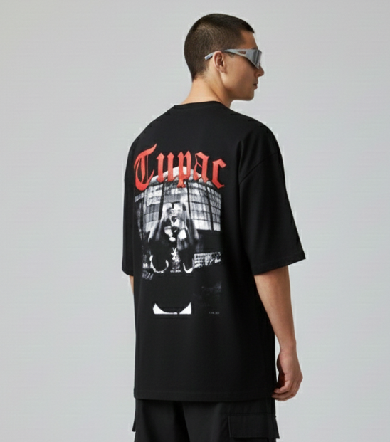 TUPAC Back-Printed Oversized T-shirt