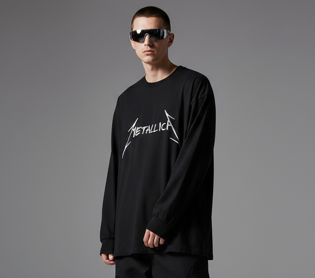 METALLICA BLACK Full Sleeves Oversized T-shirt