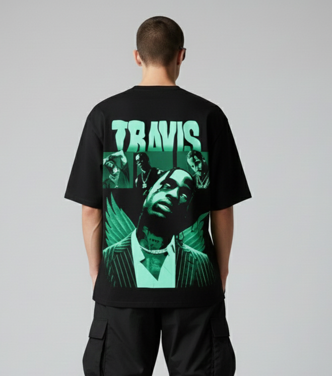 Travis Scott Back Printed Oversized Tshirt