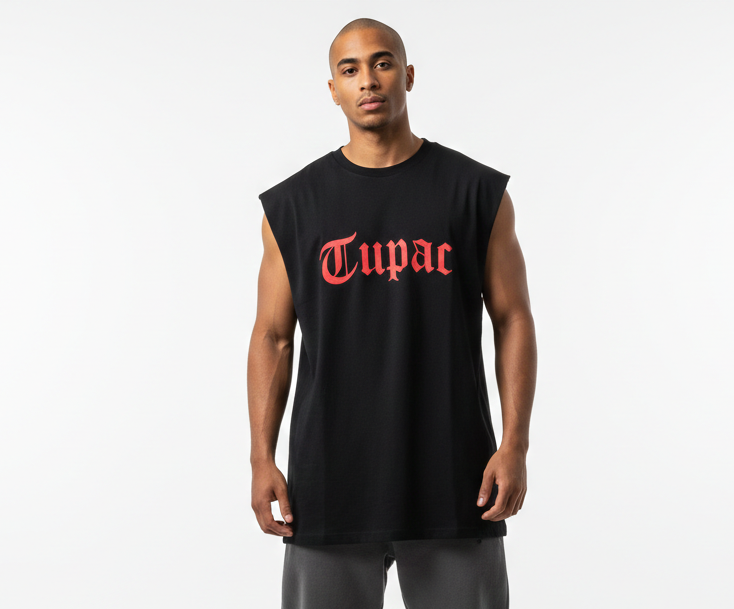 TUPAC Back-Printed Oversized Tank