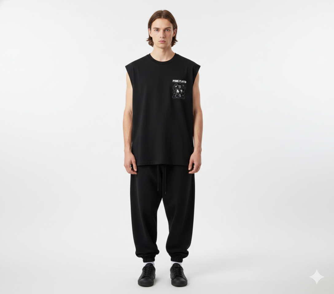 PINK FLOYD DSOTM Back Printed Oversized Tank