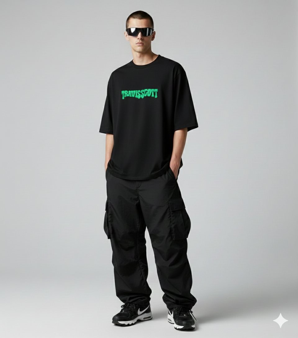 Travis Scott Back Printed Oversized Tshirt