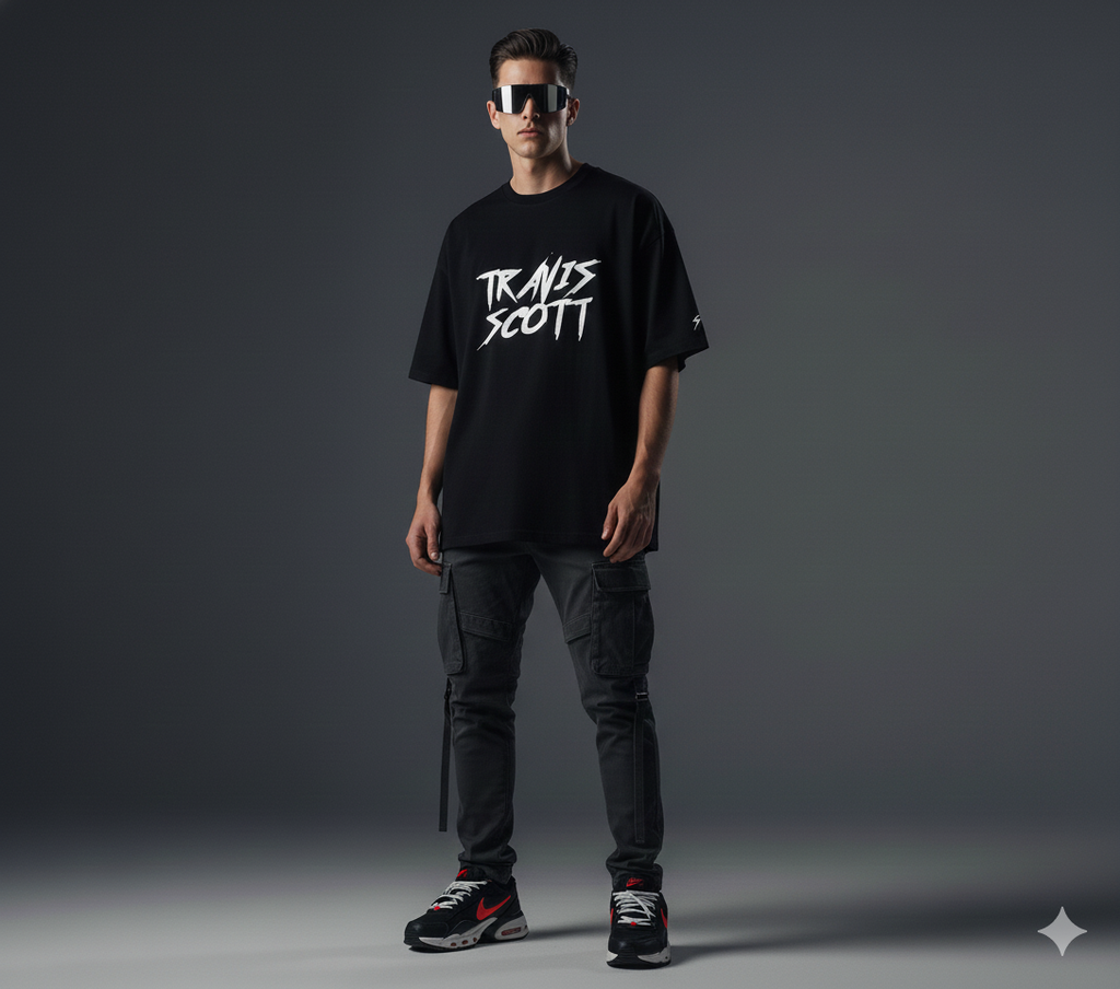 Travis Scott Black Oversized T-Shirt