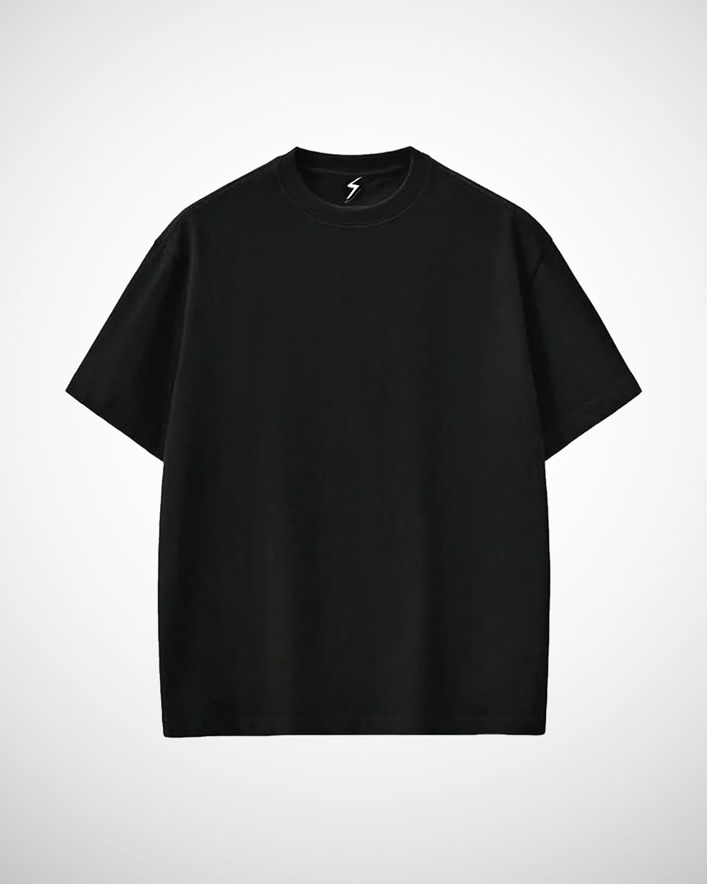 Black Solid Oversized T-shirt