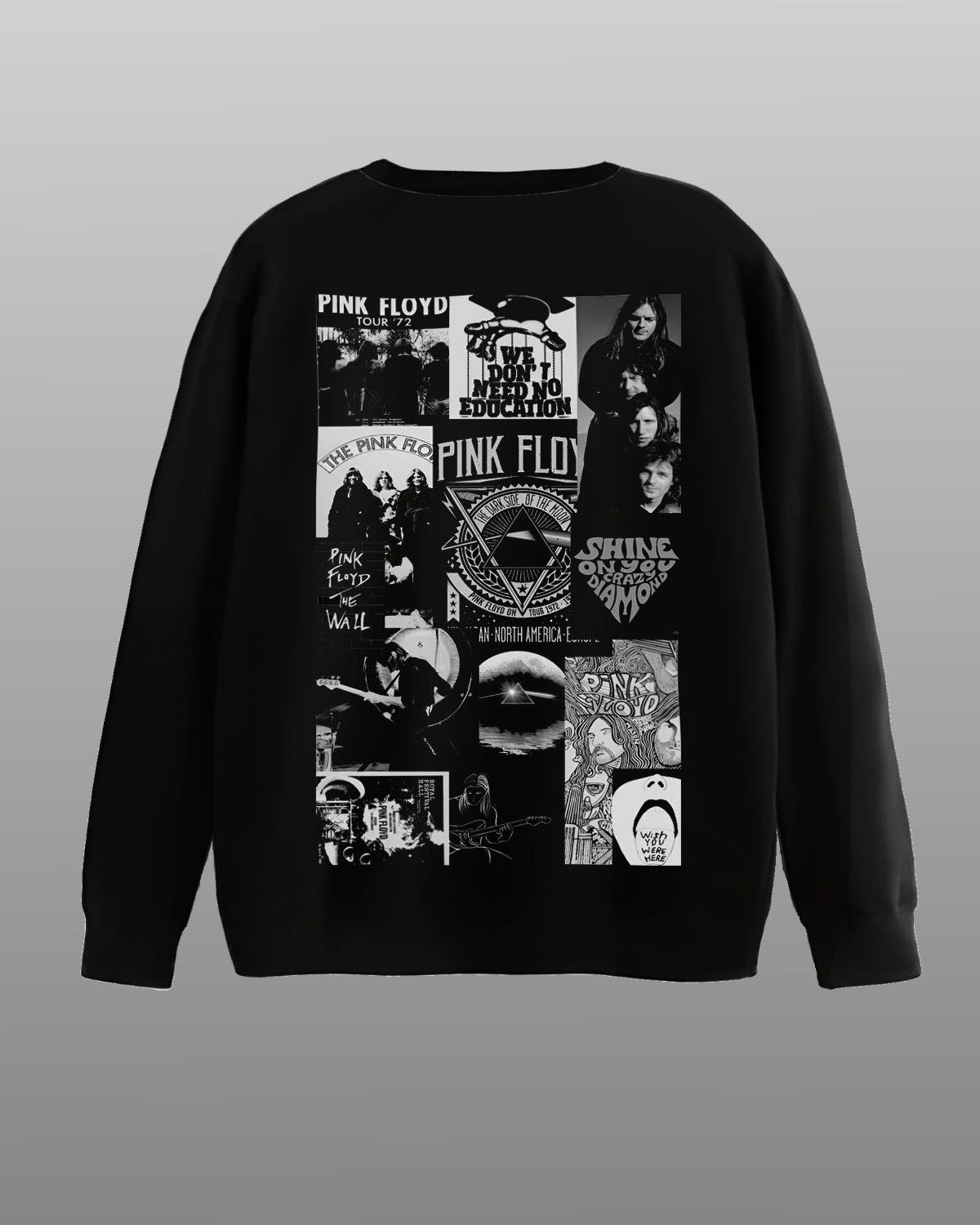 Pink Floyd BW Full Sleeves Oversized T-shirt