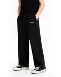 Solid Black Loose Fit Joggers