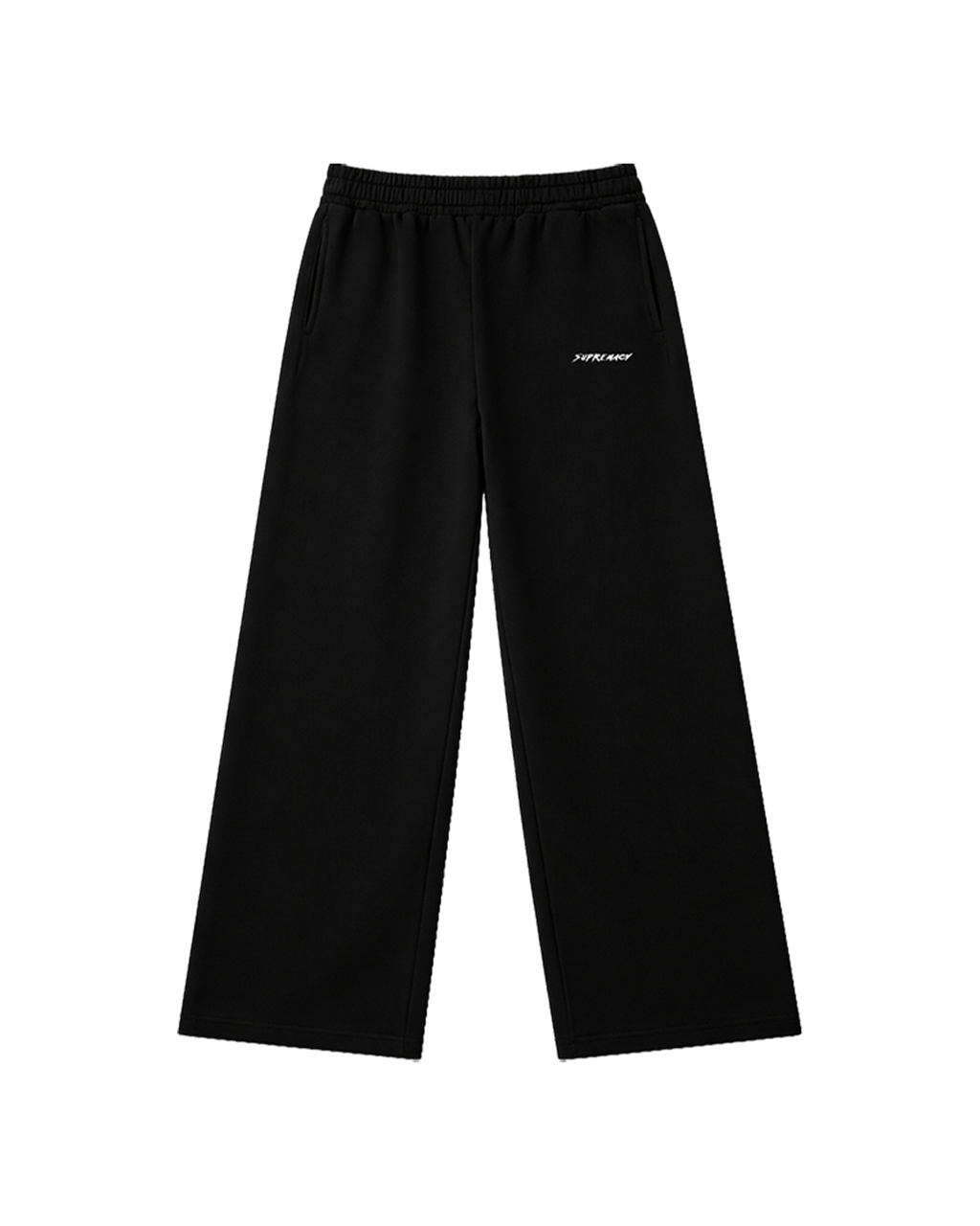 Solid Black Loose Fit Joggers