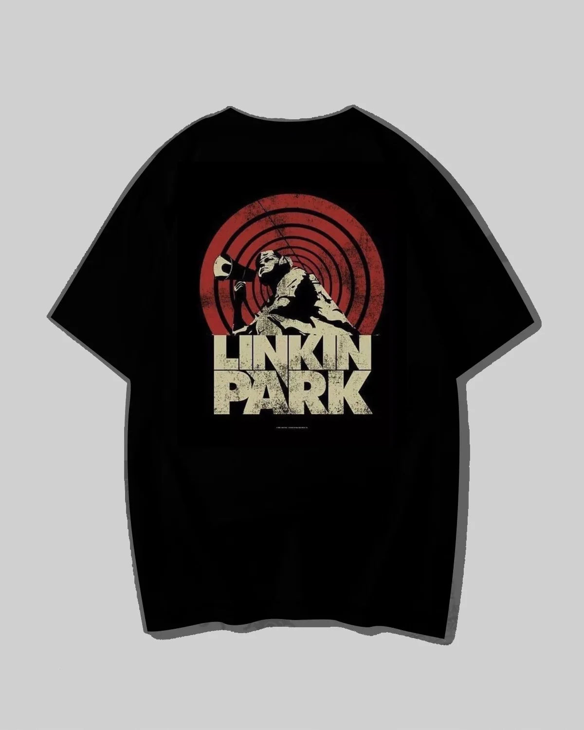 LINKIN PARK Red Back Printed Oversized T-shirt
