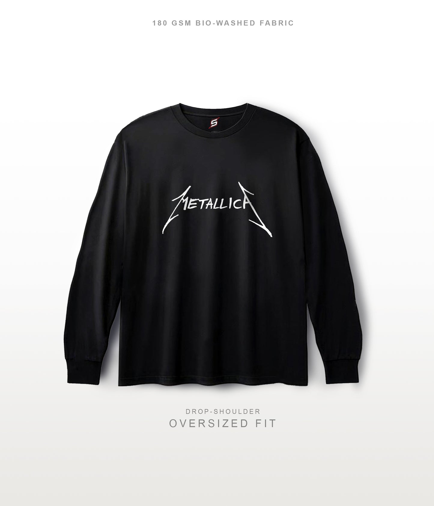 METALLICA BLACK Full Sleeves Oversized T-shirt