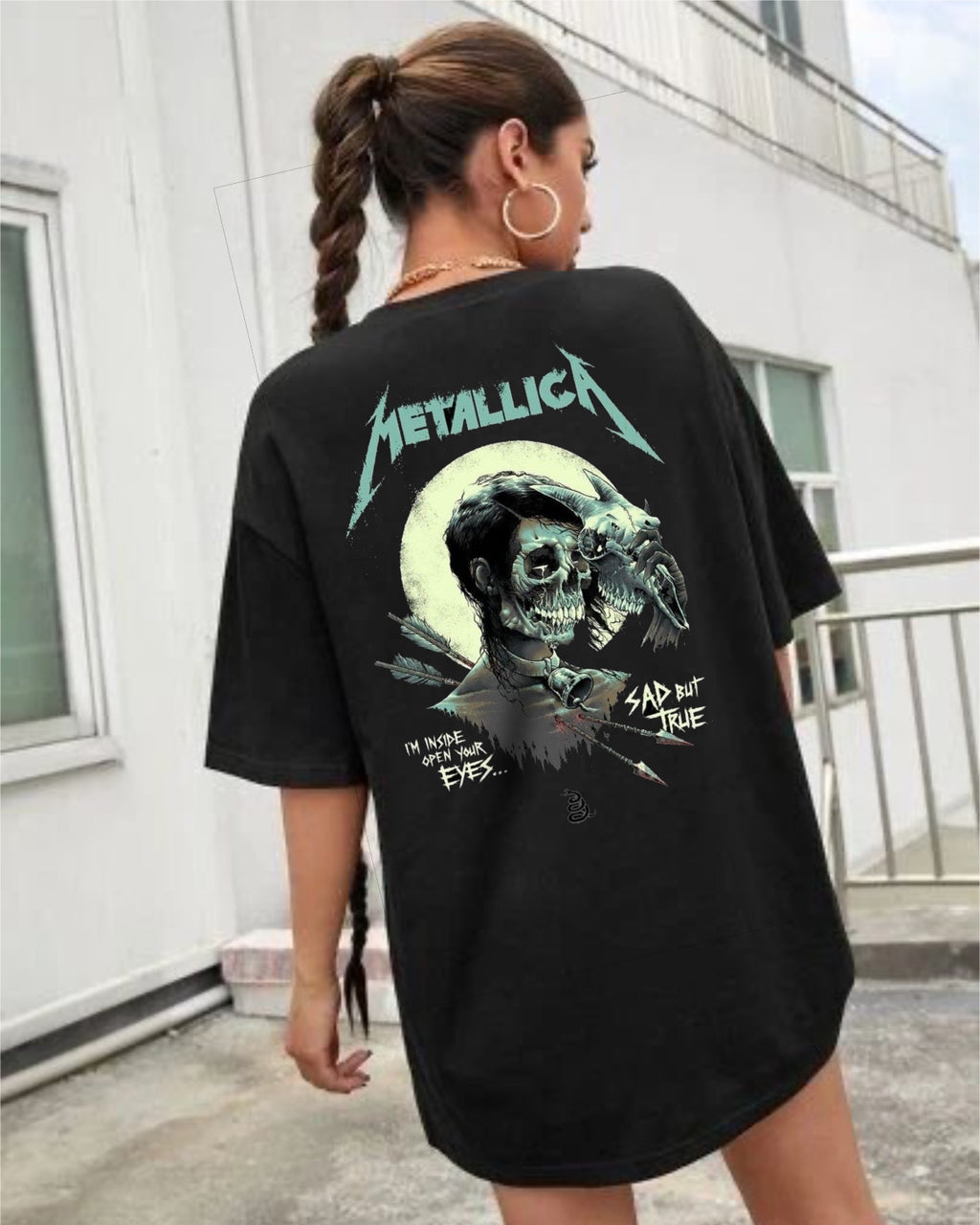 metallica oversized t shirt dress Distressed Metallica T-Shirt Dress
