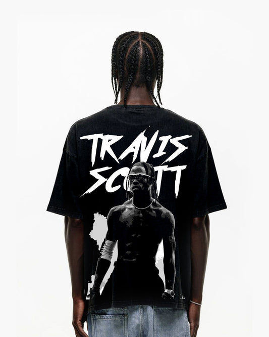 Travis Scott Black Oversized T-Shirt – Black