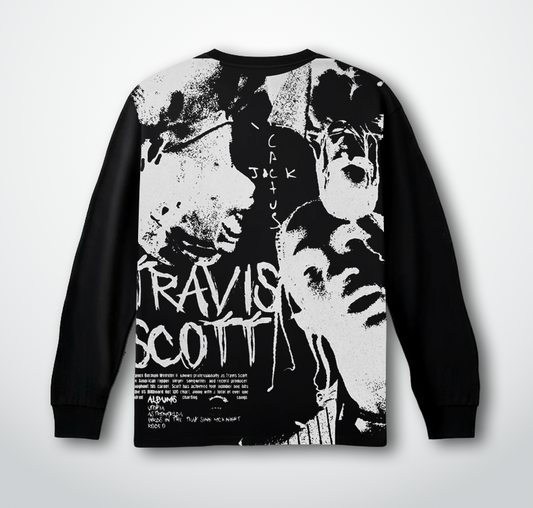 Travis Scott Albums Full Sleeves Oversized T-shirt