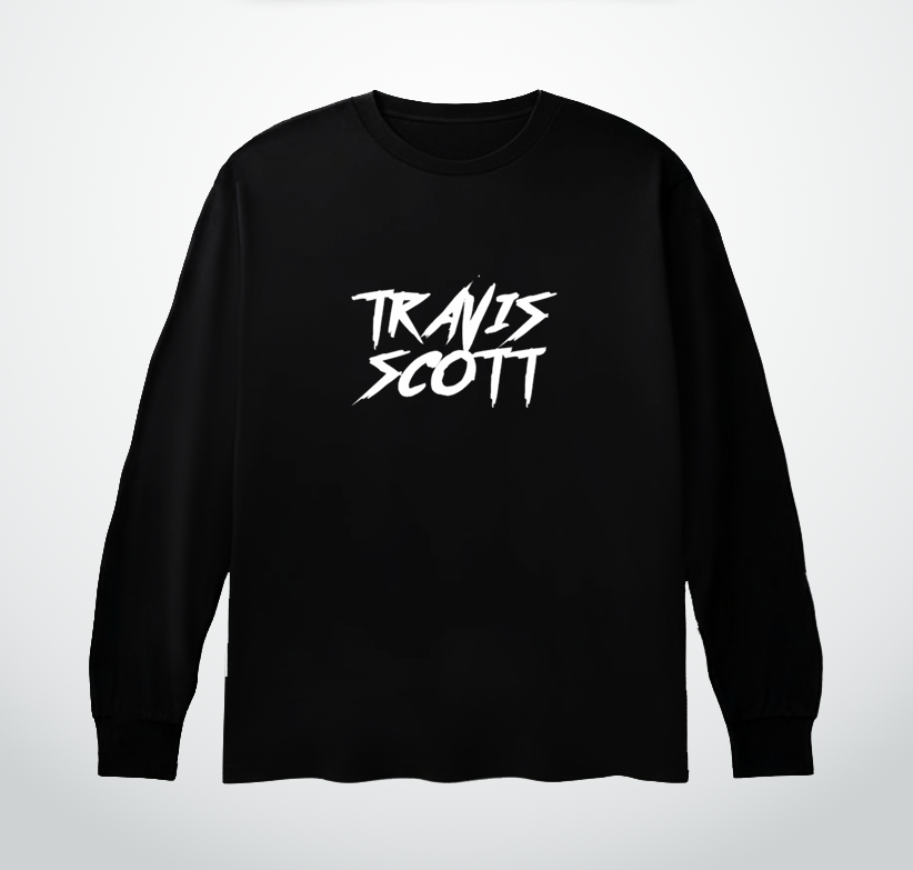 Travis Scott Black Full Sleeves Oversized T-shirt