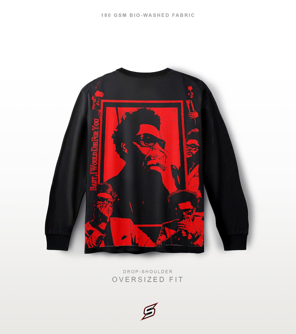 The Weeknd Full Sleeves Oversized T-shirt